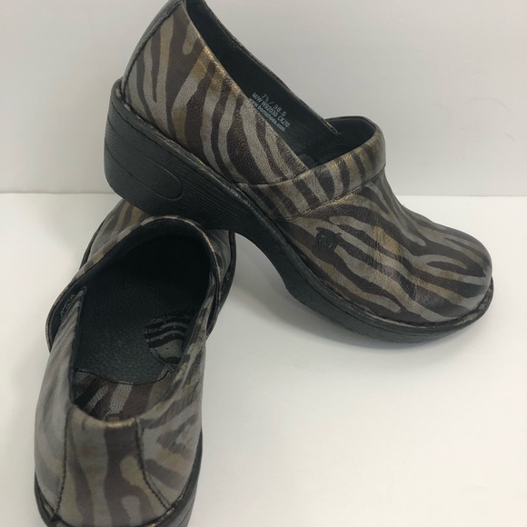 Born clogs womens 7 1/2 zebra print patent leather - Picture 5 of 6